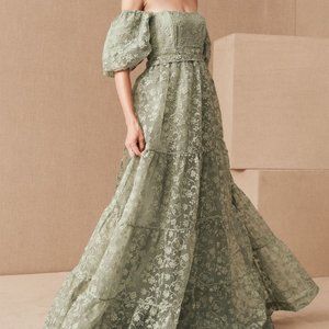 NWT BHLDN Organza Beatrice Floral Embroidered Maxi Dress